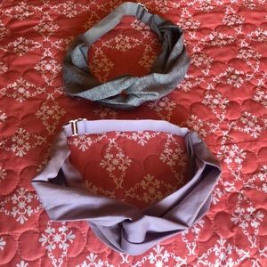 Two pack top knot headbands adjustable !